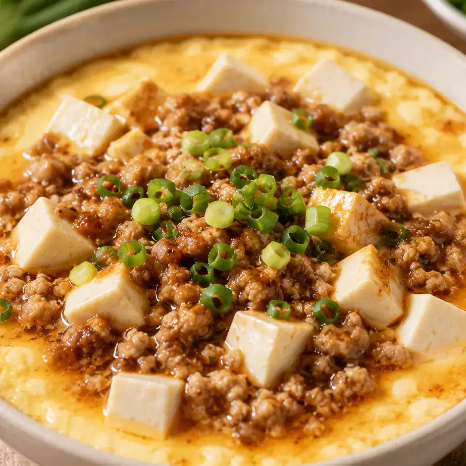 懶人電鍋料理4:肉醬豆腐蒸蛋